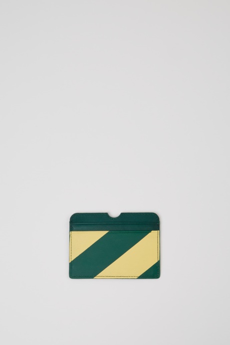 Mosa Green And Yellow Leather Card Case Exclusive Camper AU