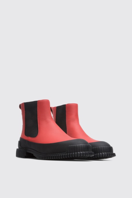 Camper AU Pix Red And Black Ankle Boot For Women New Arrivals
