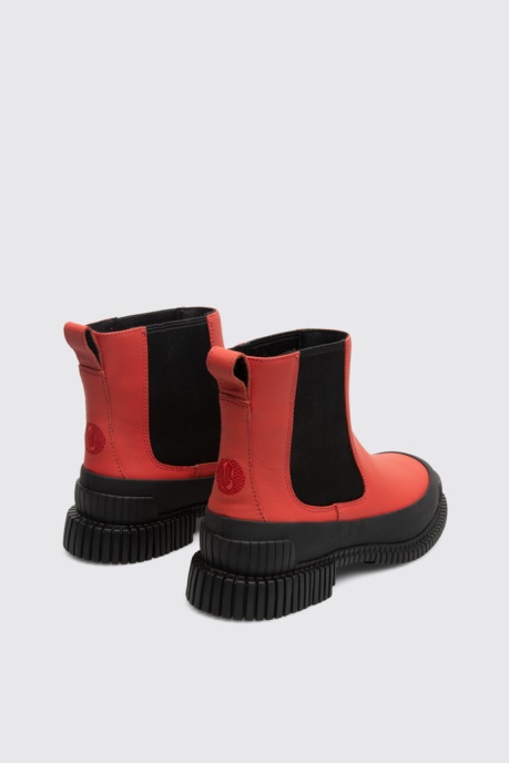 Camper AU Pix Red And Black Ankle Boot For Women New Arrivals