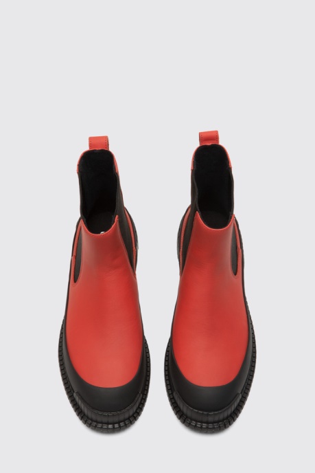 Camper AU Pix Red And Black Ankle Boot For Women New Arrivals