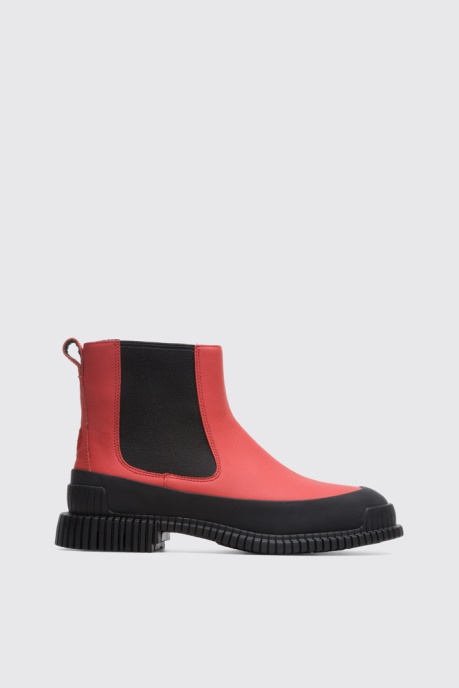 Camper AU Pix Red And Black Ankle Boot For Women New Arrivals