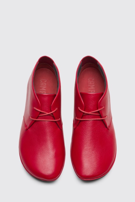 Camper AU Design Right Red Lace Up Ankle Boot For Women