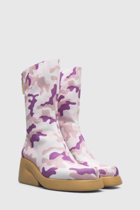 Design Ssense & Petra Collins Camouflage High Boots For Women Camper AU