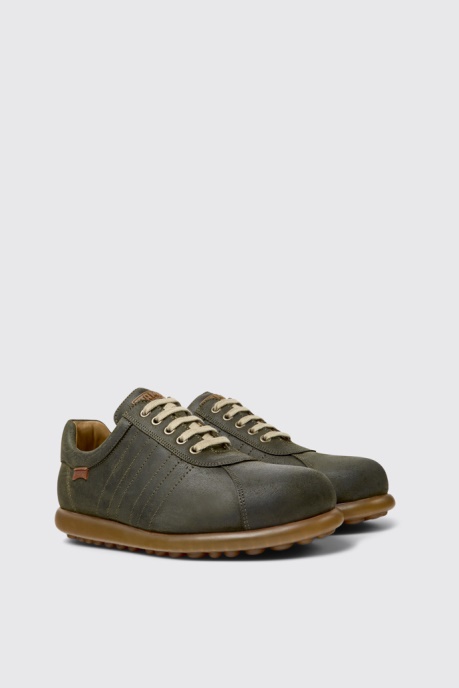 Exclusive Camper AU Pelotas Green Nubuck Sneakers For Men