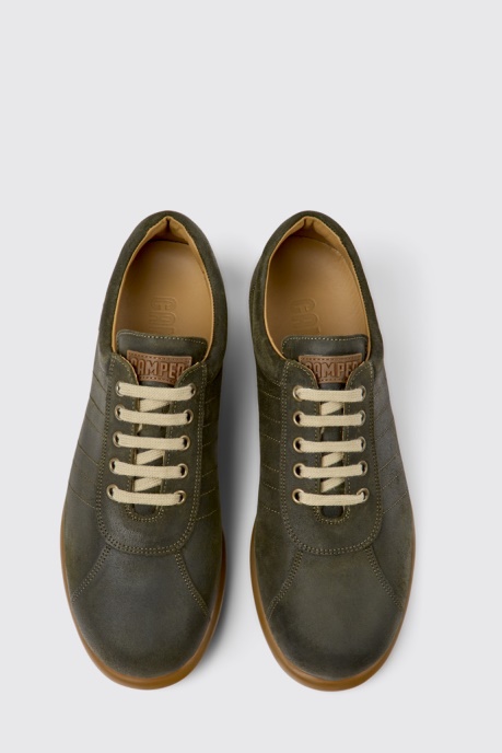 Exclusive Camper AU Pelotas Green Nubuck Sneakers For Men