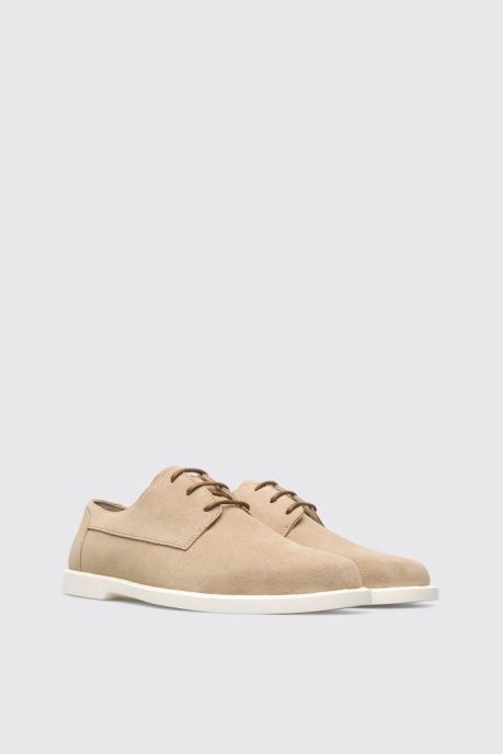 Camper AU Design Judd Beige Lace-Up Shoe For Men