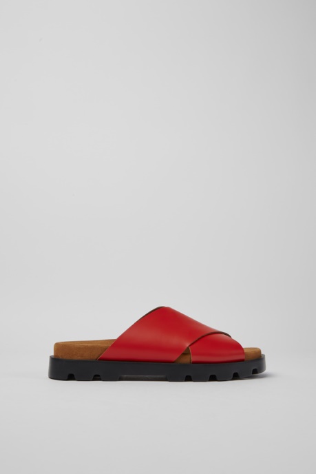 Exclusive Camper AU Brutus Sandal Red Leather Sandals For Women
