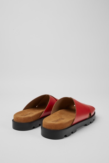 Exclusive Camper AU Brutus Sandal Red Leather Sandals For Women