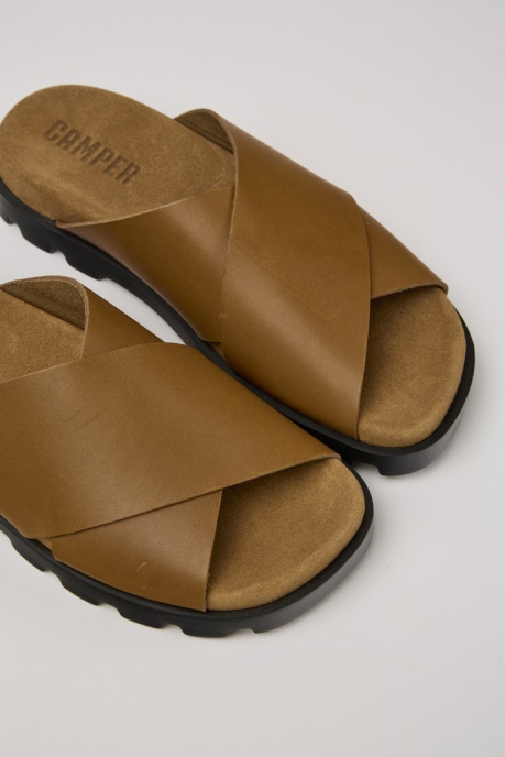 Exclusive Camper AU Brutus Sandal Brown Leather Sandals For Women
