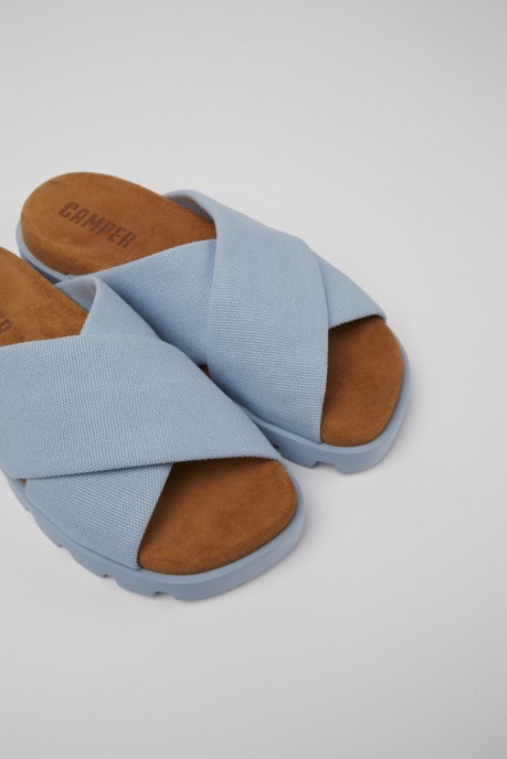 Brutus Sandal Light Blue Recycled Cotton Sandals For Women Exclusive Camper AU