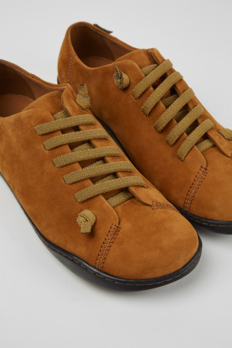 Design Peu Light Brown Nubuck Shoes For Women Camper AU