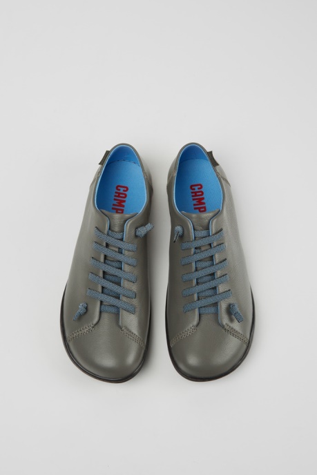 Camper AU Design Peu Gray Leather Shoes For Women