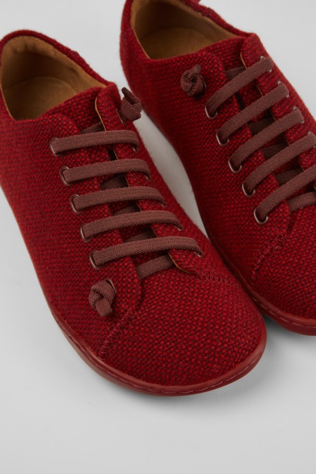 Exclusive Camper AU Peu Burgundy Wool And Viscose Shoes For Women