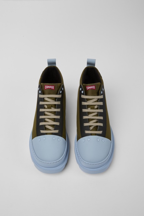 Camper AU Brutus Green Blue And Black Shoes For Women New Arrivals