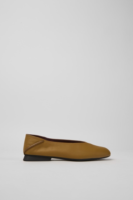 Design Casi Myra Brown Leather Shoes For Women Camper AU