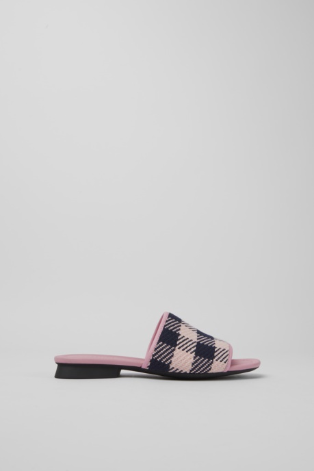 Camper AU Casi Myra Pink And Black Recycled Cotton Sandals For Women New Arrivals