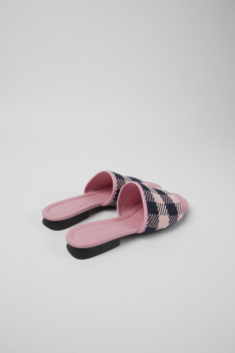 Camper AU Casi Myra Pink And Black Recycled Cotton Sandals For Women New Arrivals