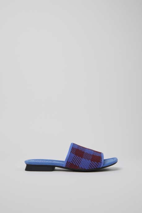 Camper AU Casi Myra Blue And Burgundy Sandals For Women New Arrivals