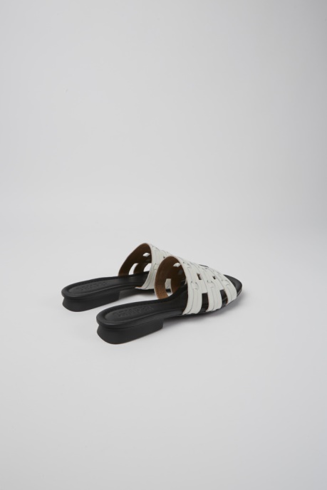 Camper AU Casi Myra White Leather Sandals For Women New Arrivals