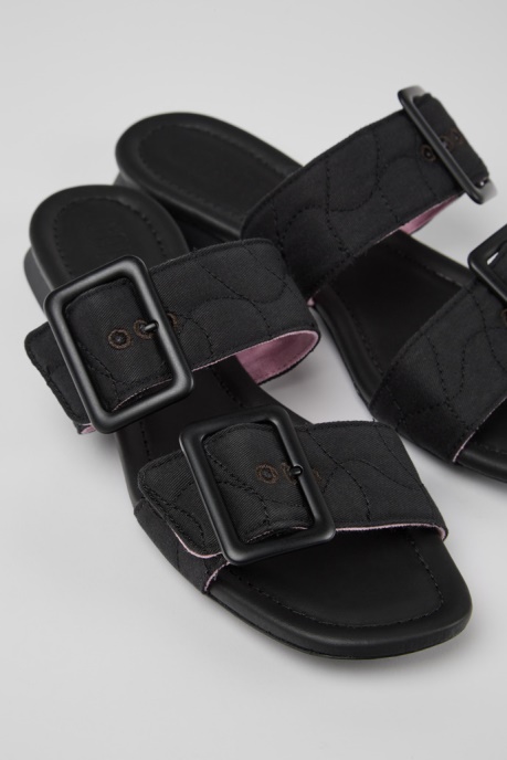 Exclusive Camper AU Casi Myra Black Recycled Pet Sandals For Women