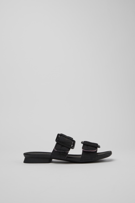 Exclusive Camper AU Casi Myra Black Recycled Pet Sandals For Women