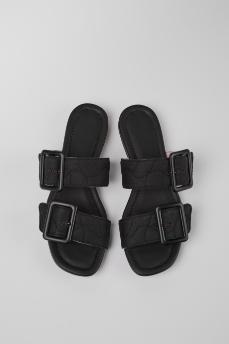 Exclusive Camper AU Casi Myra Black Recycled Pet Sandals For Women