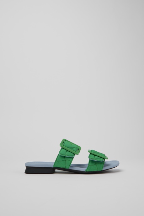 Camper AU Design Casi Myra Green Recycled Pet Sandals For Women