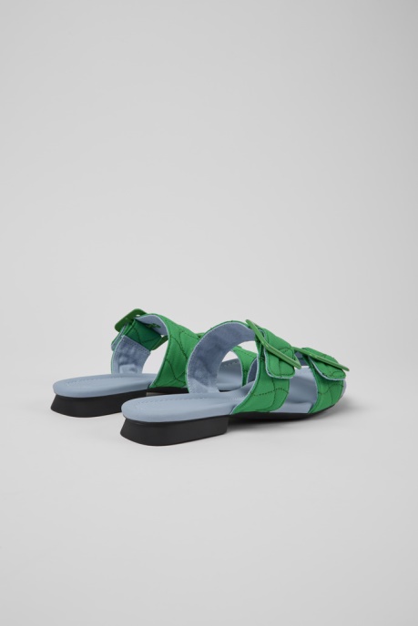Camper AU Design Casi Myra Green Recycled Pet Sandals For Women