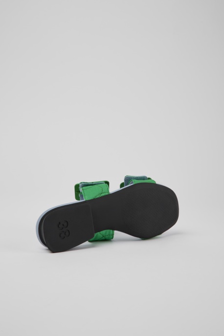 Camper AU Design Casi Myra Green Recycled Pet Sandals For Women