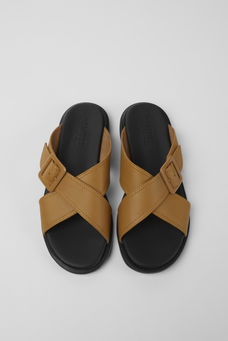 Exclusive Camper AU Edy Brown Leather Sandals For Women