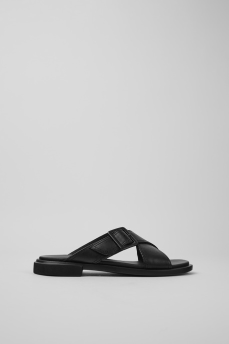 Edy Black Leather Sandals For Women Exclusive Camper AU