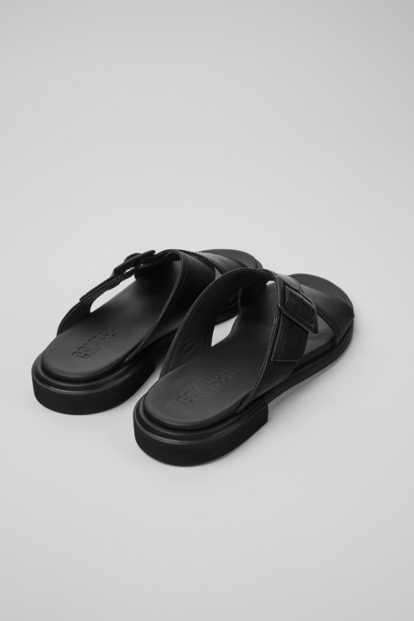 Edy Black Leather Sandals For Women Exclusive Camper AU