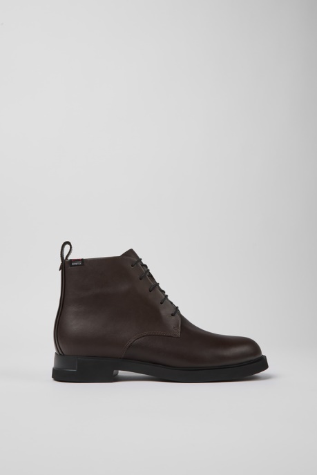 Design Iman Gore-Tex Brown Leather Ankle Boots Camper AU