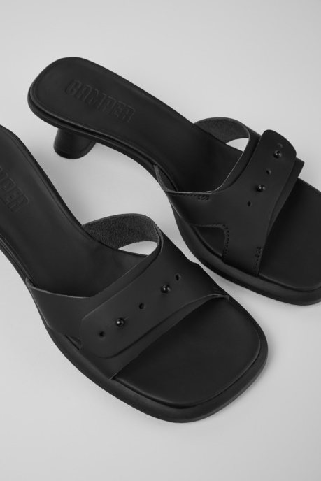 Dina Black Leather Sandals For Women Exclusive Camper AU