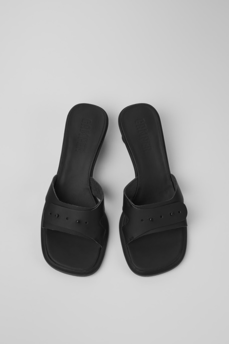Dina Black Leather Sandals For Women Exclusive Camper AU