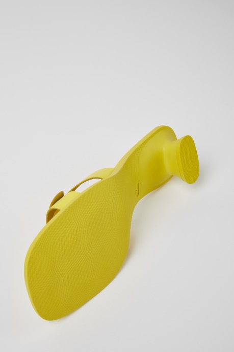 Camper AU Dina Yellow Leather Sandals For Women New Arrivals