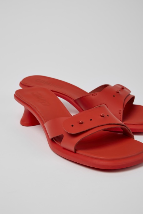 Exclusive Camper AU Dina Red Leather Sandals For Women