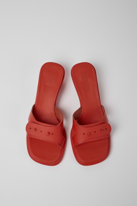 Exclusive Camper AU Dina Red Leather Sandals For Women
