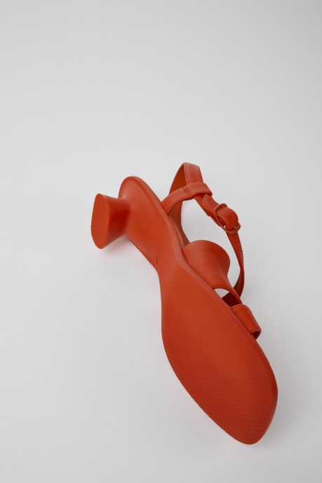 Camper AU Design Dina Red Leather Sandals For Women