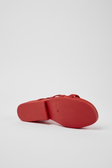 Minikaah Red Leather Sandals For Women Exclusive Camper AU