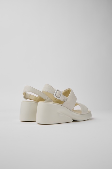 Kaah White Leather Sandals For Women Exclusive Camper AU