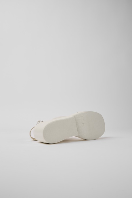 Kaah White Leather Sandals For Women Exclusive Camper AU