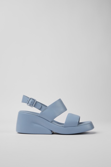 Camper AU Kaah Blue Leather Sandals For Women New Arrivals