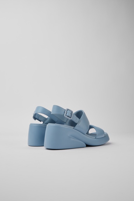 Camper AU Kaah Blue Leather Sandals For Women New Arrivals