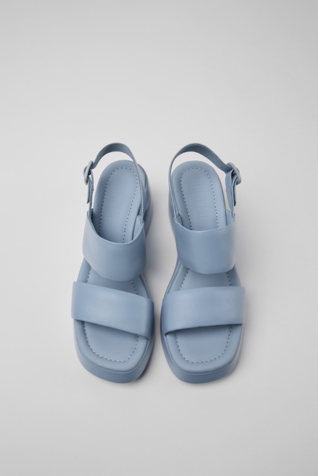 Camper AU Kaah Blue Leather Sandals For Women New Arrivals