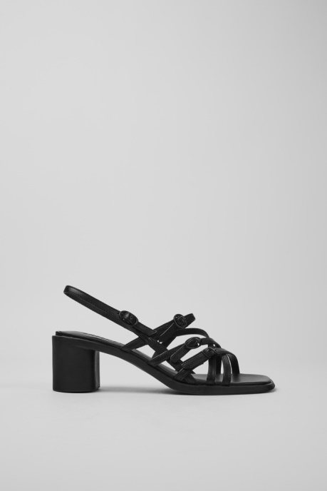 Meda Black Leather Sandals For Women Camper AU New Arrivals