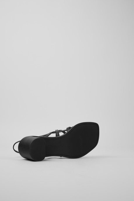 Meda Black Leather Sandals For Women Camper AU New Arrivals