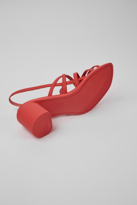 Design Meda Red Leather Sandals For Women Camper AU