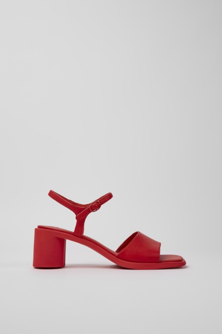 Meda Red Leather Sandals For Women Camper AU New Arrivals