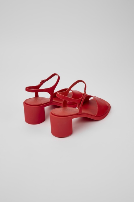 Meda Red Leather Sandals For Women Camper AU New Arrivals